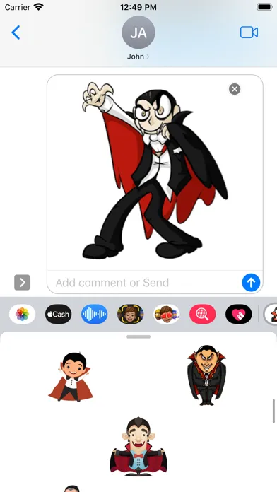 Tangkapan layar Vampire Stickers