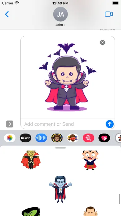 Tangkapan layar Vampire Stickers