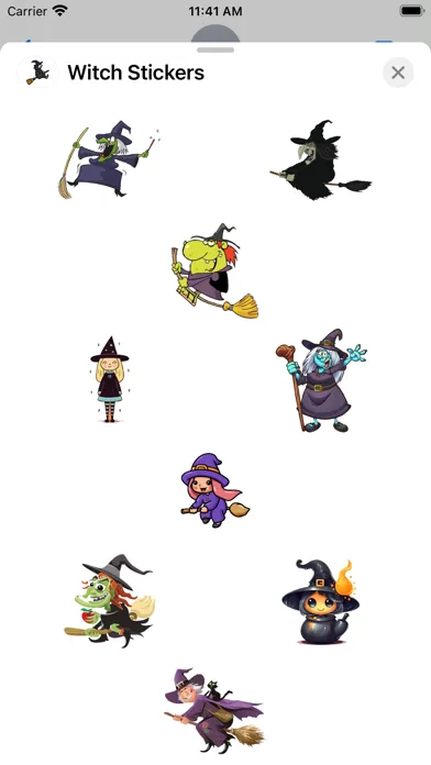 Скриншоты Witch Stickers App