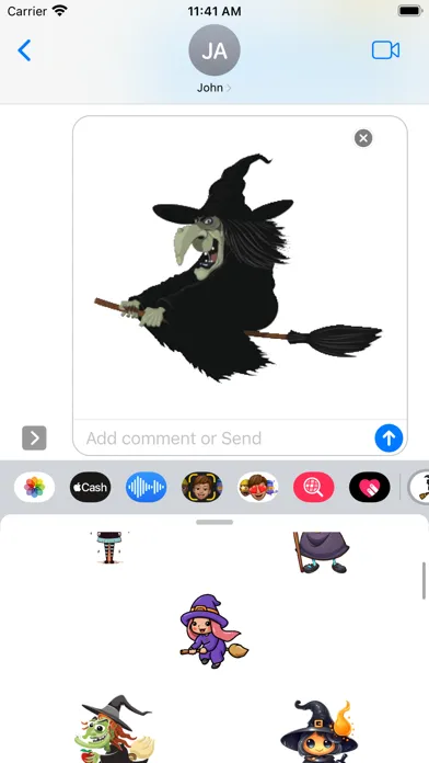 Скриншоты Witch Stickers App