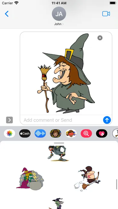 Скриншоты Witch Stickers App