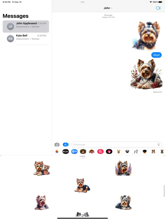 Скриншоты Yorkshire Terrier Stickers iPad 