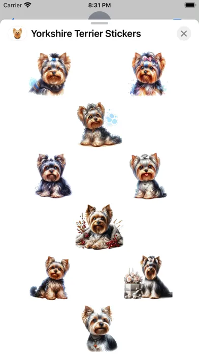 Скриншоты Yorkshire Terrier Stickers
