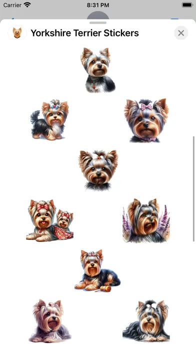 Скриншоты Yorkshire Terrier Stickers