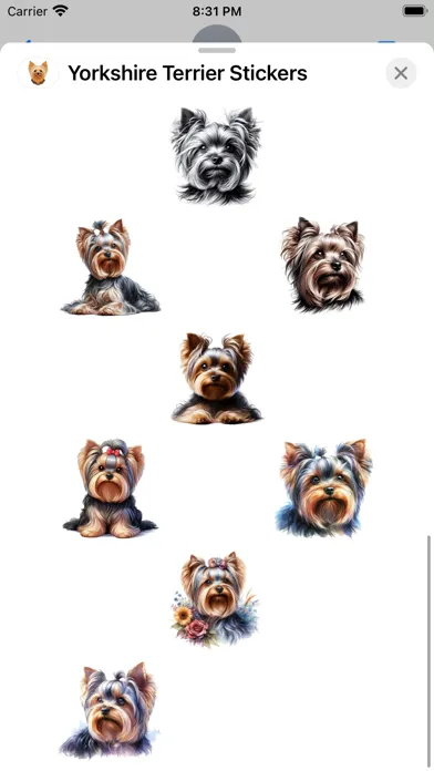 Скриншоты Yorkshire Terrier Stickers