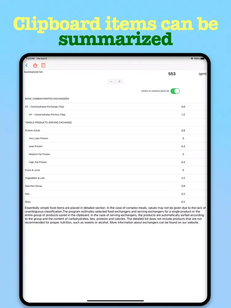 Nutri Nutrients and Vitamins iPad 应用截图