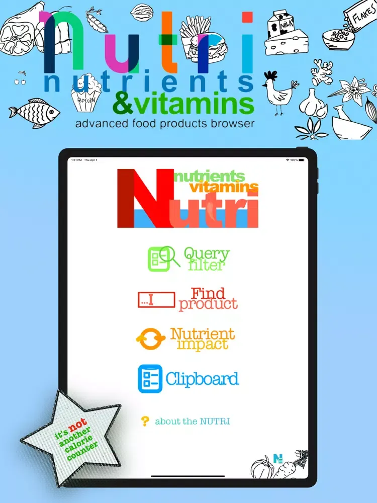 ภาพหน้าจอของ Nutri Nutrients and Vitamins iPad 