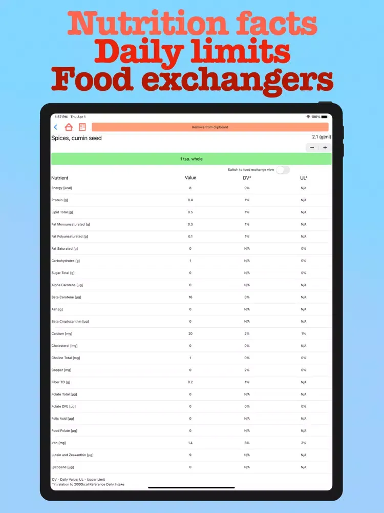 ภาพหน้าจอของ Nutri Nutrients and Vitamins iPad 
