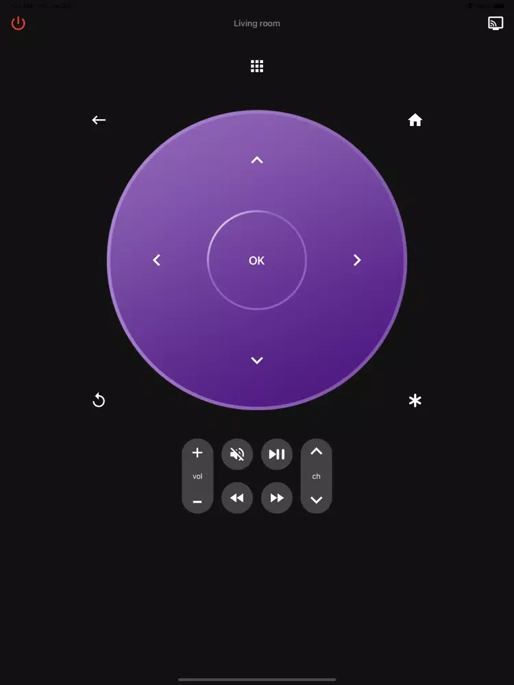 Ảnh chụp màn hình của TV Remote for Roku - Smart TV iPad 