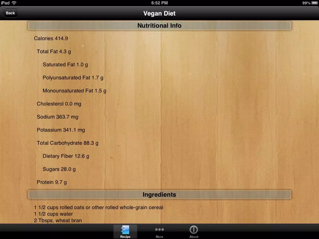 Tangkapan layar Vegan Diet Pro - A Vegan Guide to Healthy Eating iPad 