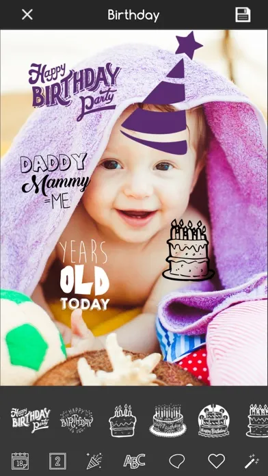 Capturas de tela do Baby Story Photo Snap Art