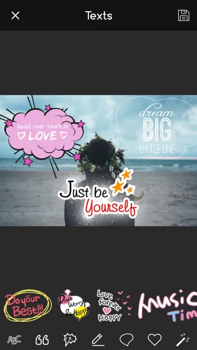 Captures d'écran de Font Candy Style Text on Photo