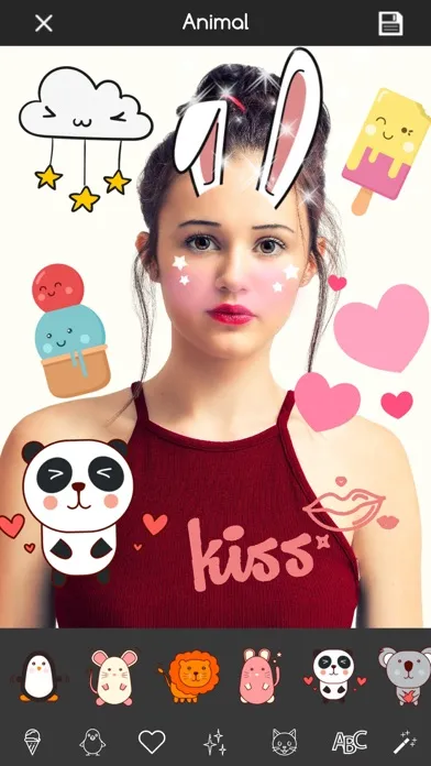 Kawaii Photo Editor Stickers स्क्रीनशॉट