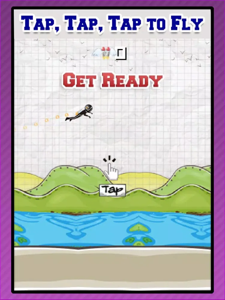 Wing-Suit Jetpack: Stickman Air-Plane Flapper iPad  スクリーンショット