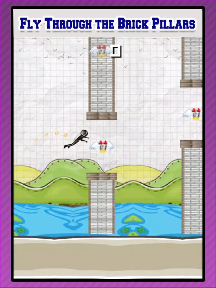 Wing-Suit Jetpack: Stickman Air-Plane Flapper iPad  スクリーンショット