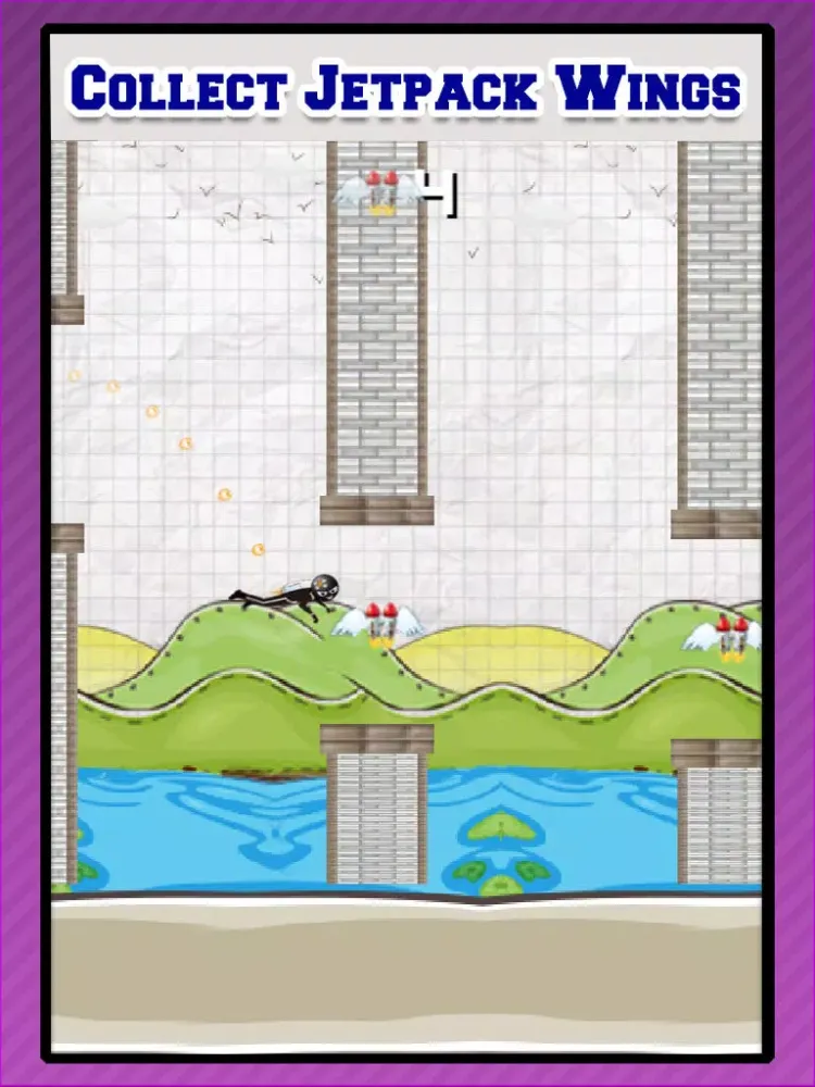 Wing-Suit Jetpack: Stickman Air-Plane Flapper iPad  スクリーンショット