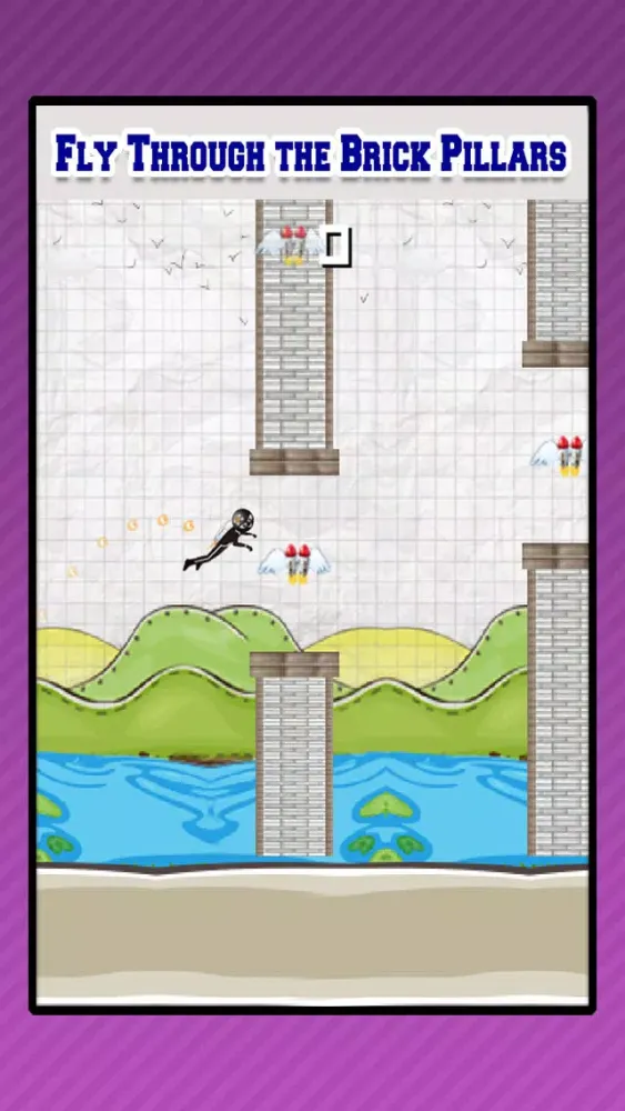 Wing-Suit Jetpack: Stickman Air-Plane Flapper スクリーンショット