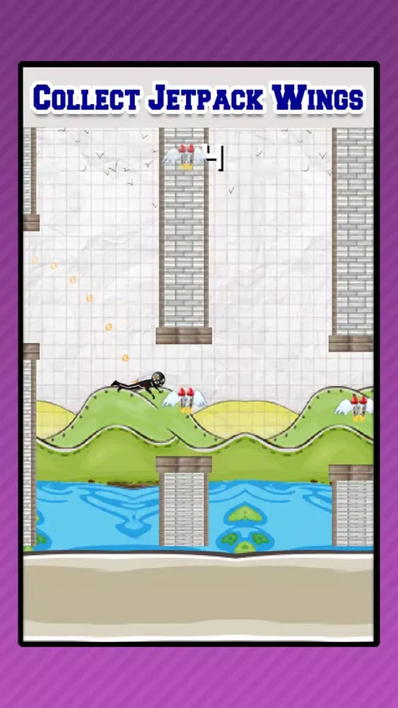 Wing-Suit Jetpack: Stickman Air-Plane Flapper スクリーンショット