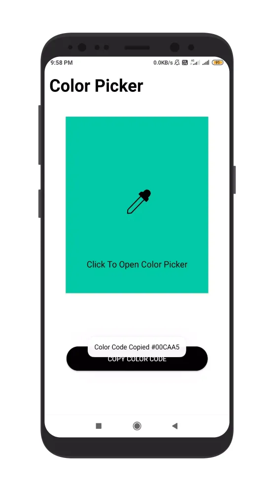 Ảnh chụp màn hình của Color Picker
