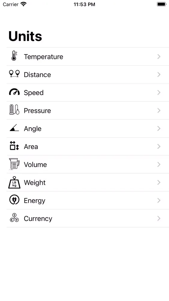 Скриншоты Easy Conv - Units converter