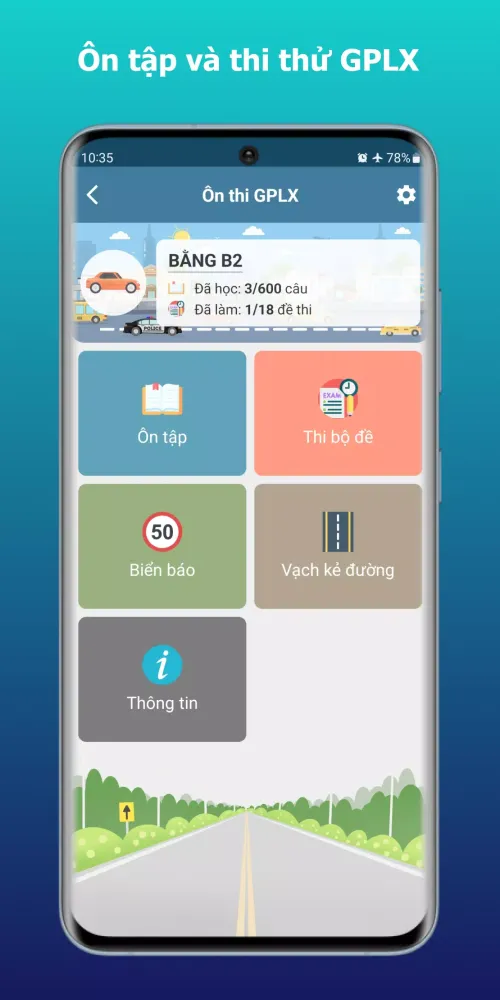 Ôn thi GPLX应用截图