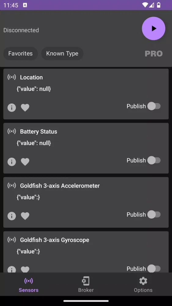 Sensors Mqtt Screenshots