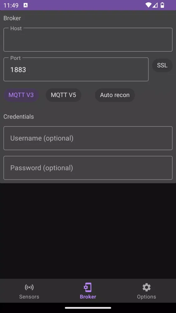 Sensors Mqtt Screenshots
