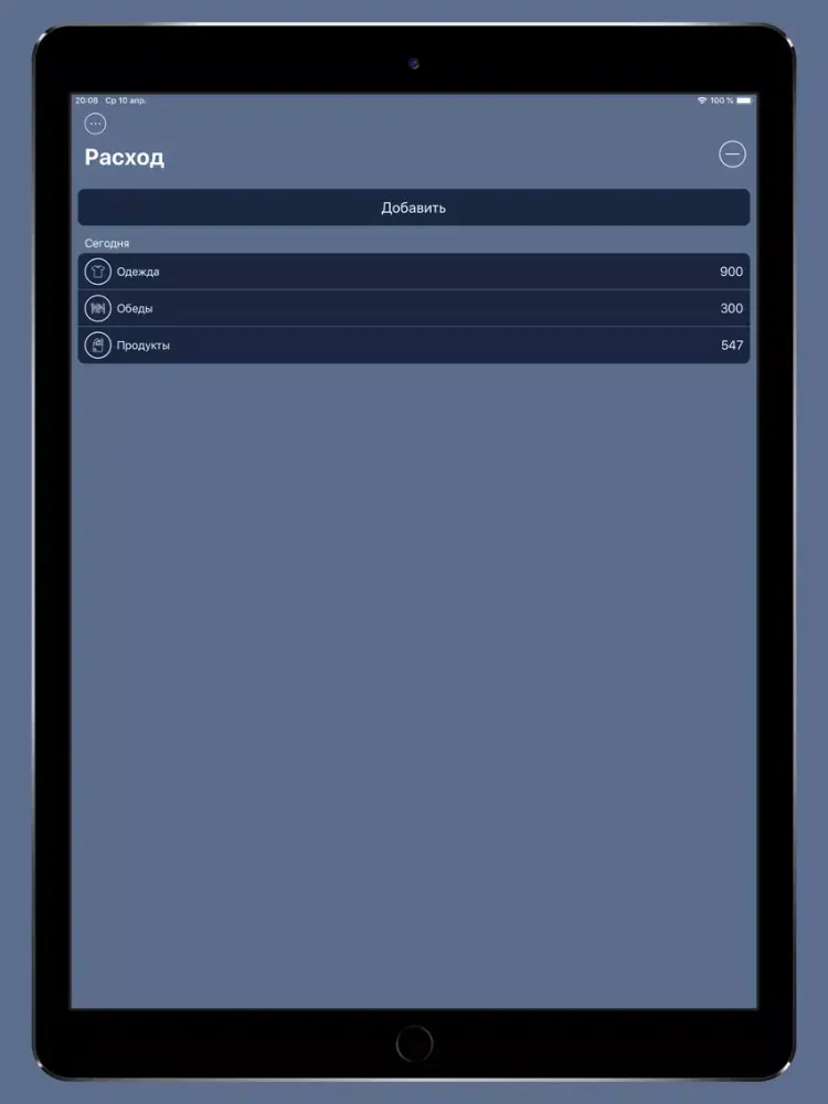 Capturas de tela do CoinSave Учет расходов iPad 
