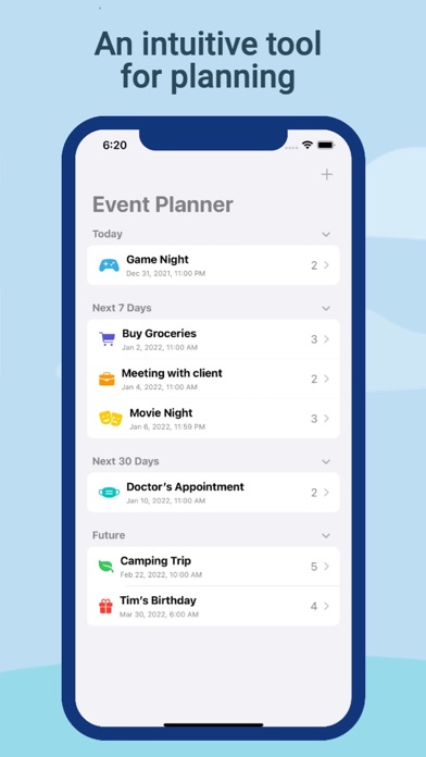 Tangkapan layar Event Planner: Plan & Remember