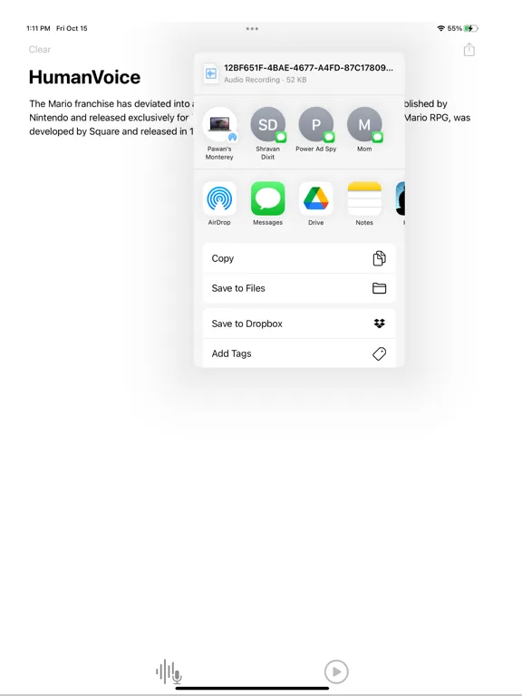 HumanVoice - Text to Voiceover iPad  স্ক্রিনশট
