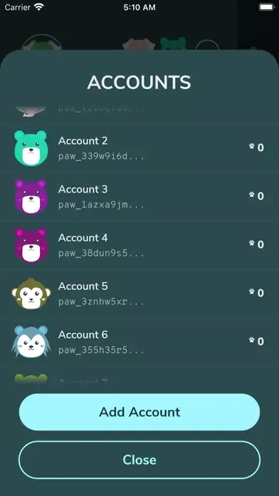 Biota - Paw Wallet سکرین شاٹس
