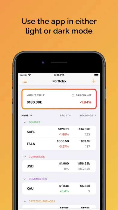 Investment Portfolio Ekran Görüntüleri