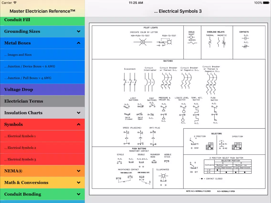 2011 Master Electrician Ref. iPad 应用截图