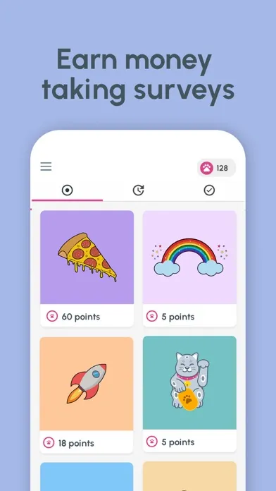 Tangkapan skrin Curious Cat: Paid Surveys