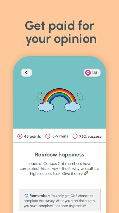 Tangkapan skrin Curious Cat: Paid Surveys