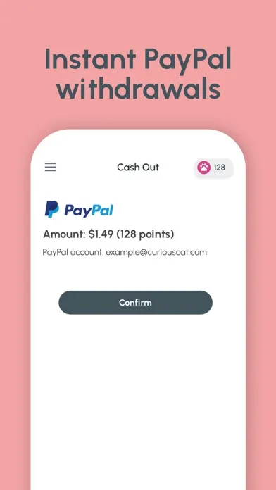 Tangkapan skrin Curious Cat: Paid Surveys