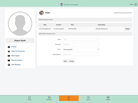 Ảnh chụp màn hình của B.A.R.K. Institute iPad 