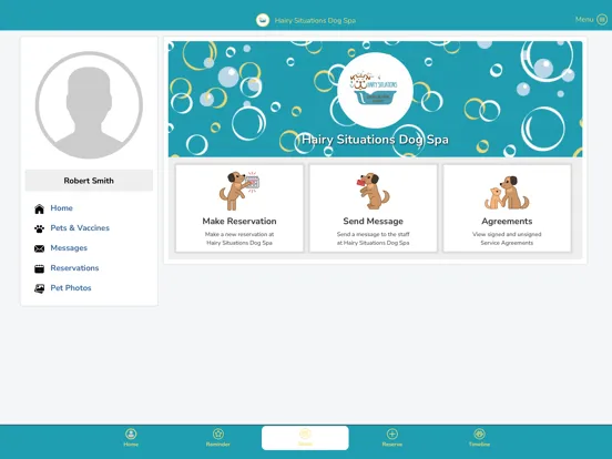Tangkapan skrin Hairy Situations Dog Spa iPad 
