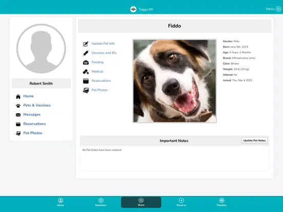 Taggs K9 iPad  Screenshots