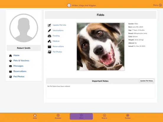Ảnh chụp màn hình của Wilkes Wags And Wiggles iPad 
