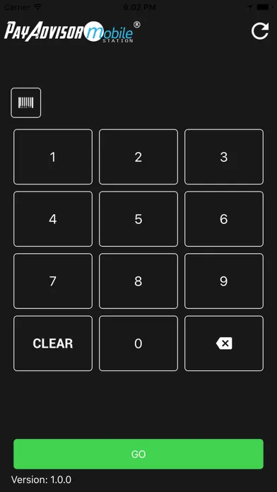 Ảnh chụp màn hình của PayAdvisorMobile Station
