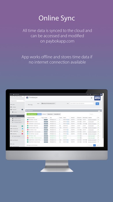 Tangkapan skrin Timekeeper by paybookapp.com