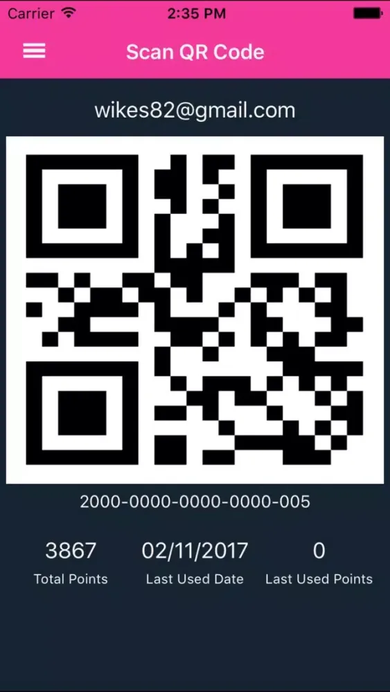 Envie Rewards Phone App 스크린샷