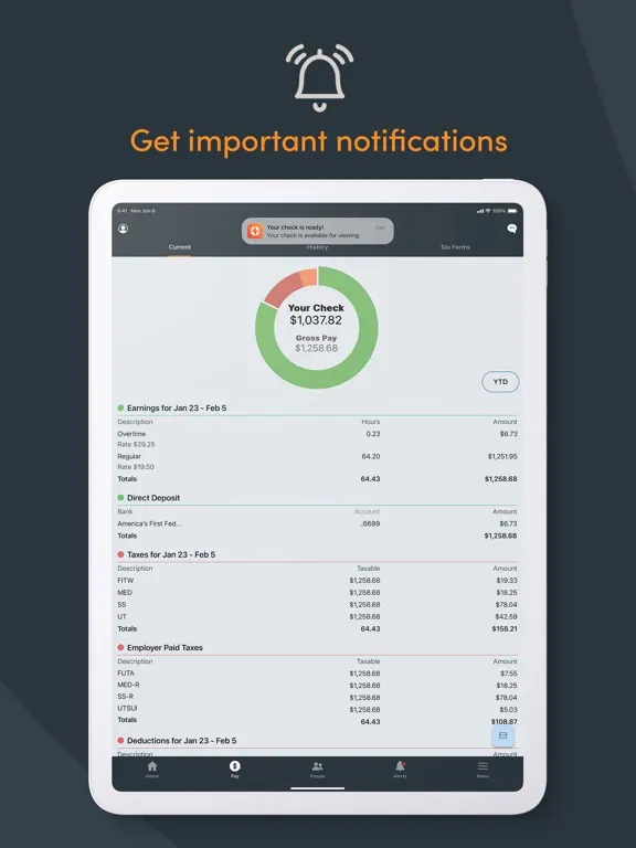 Paylocity iPad 应用截图