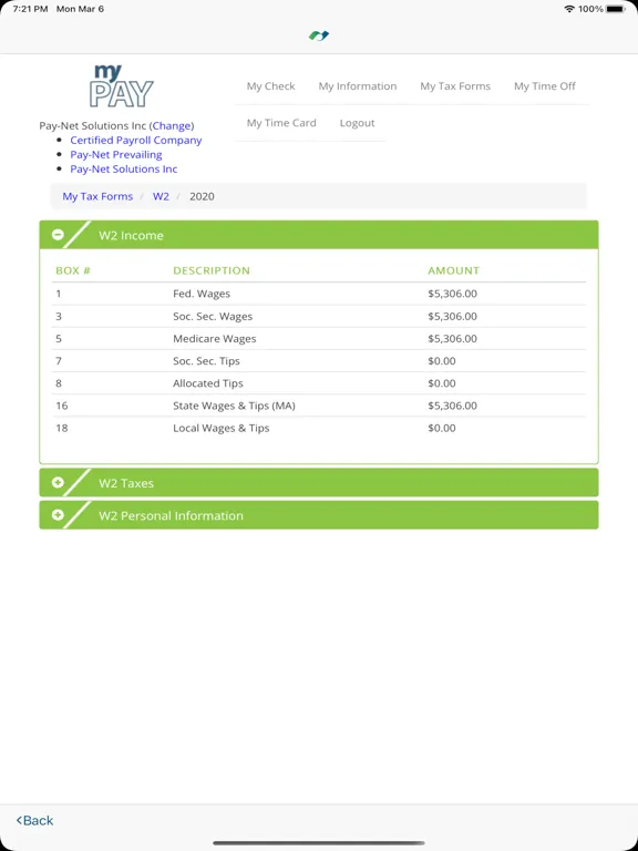 Pay-Net myPay iPad  স্ক্রিনশট