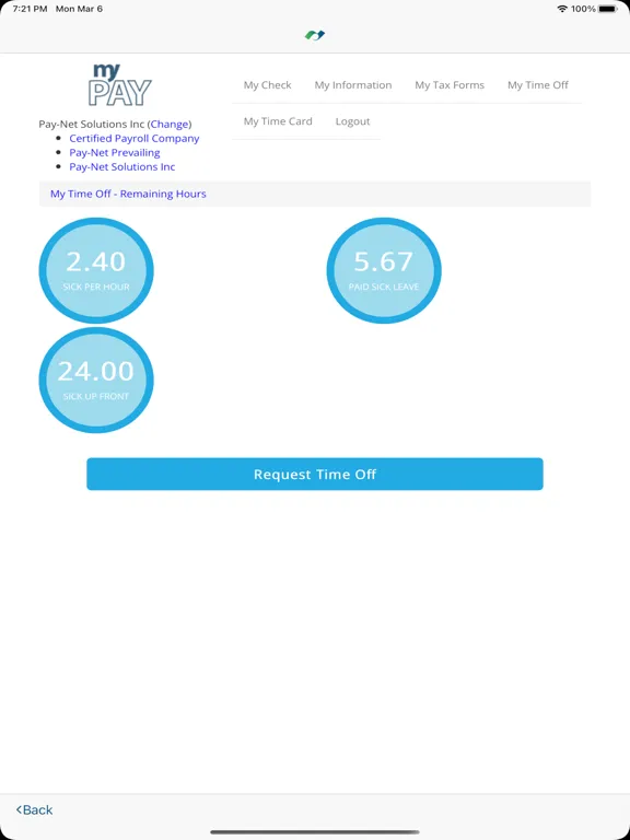 Pay-Net myPay iPad  স্ক্রিনশট