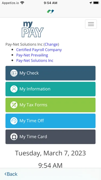 Pay-Net myPay স্ক্রিনশট