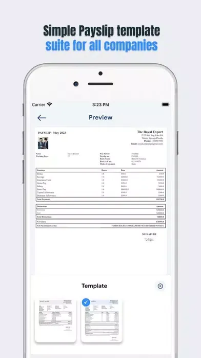 Captures d'écran de Payslip: Paystub Maker