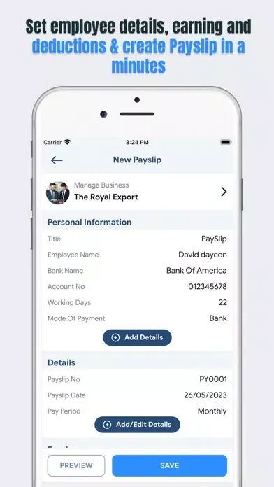 Captures d'écran de Payslip: Paystub Maker