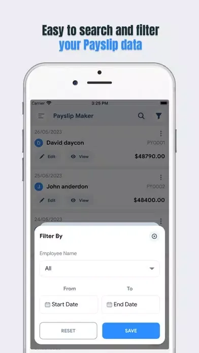 Captures d'écran de Payslip: Paystub Maker